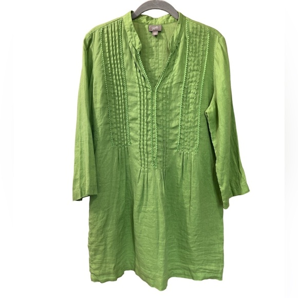 J. Jill Linen Long Pleated Tunic - Picture 1 of 8
